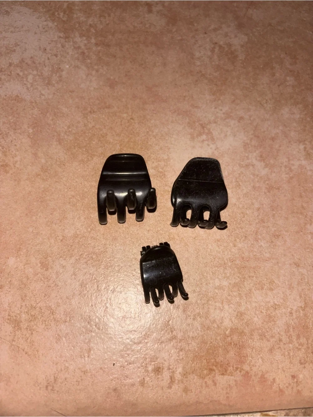 Black Mini Hair Claw Clips - Set of 3